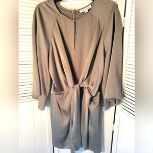 Shona Joy Felicity Front Tie Mini Dress in Green, SZUS10